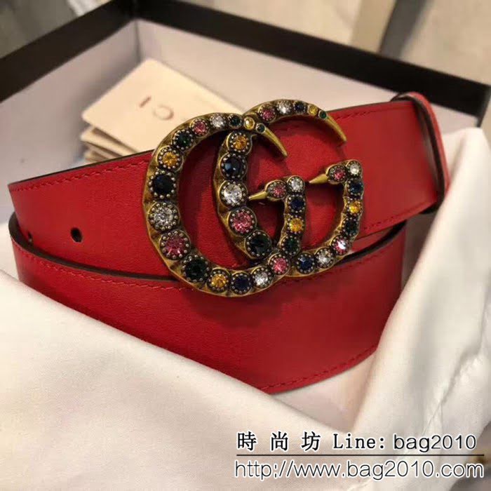 古馳CUCCI 爆款熱賣 義大利進口原版牛皮 帶身logo清晰美觀女士皮帶 GHG1310